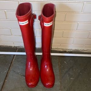 Red Hunter Rain Boots size 5